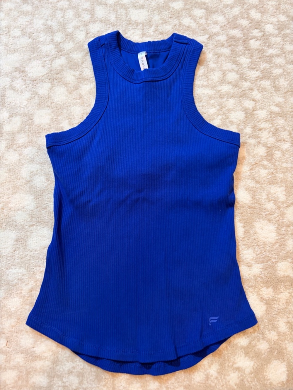 Fabletics Cobalt Ribbed Racerback Tank